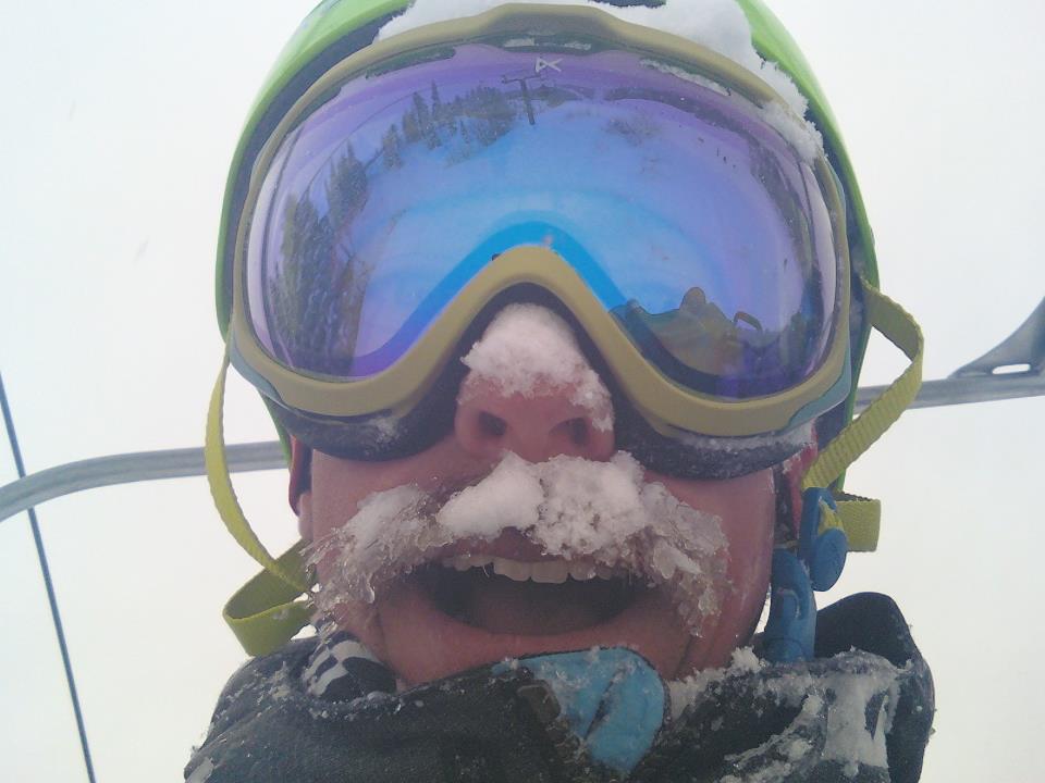 Tim's snow abuse of his stache.
